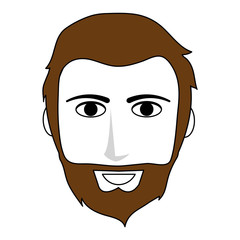 handsome bearded man icon image vector illustration design 