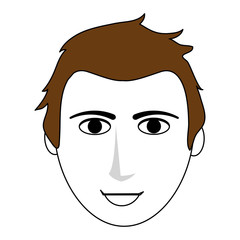 face of handsome man icon image vector illustration design 