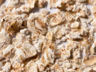 a layer of oats and their texture