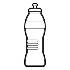 black silhouette sports bottle for liquids vector illustration