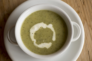 Soup made from courgette