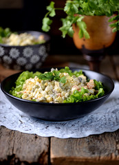 Traditional Russian salad 