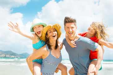 Family on the beach