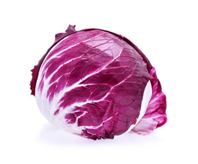 Radicchio, red salad isolated on white background