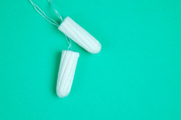 Healthy with cotton tampons.