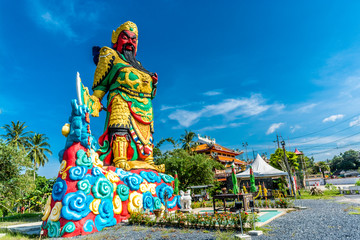 Fototapeta na wymiar The Statue of Guan Yu in Phuket, Thailand