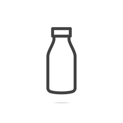 Milk bottle icon vector