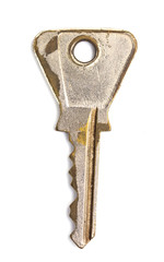 Door keys on white background