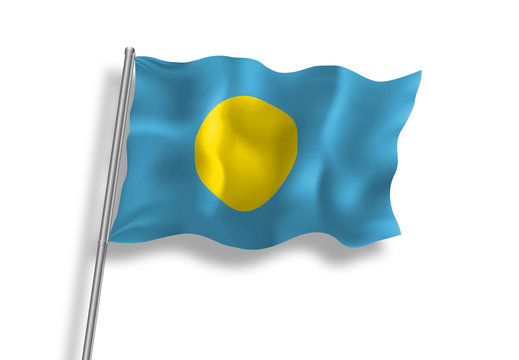 Drapeau des Palaos en qualit&eacute; vectorielle