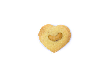 Heart of the cookie white background