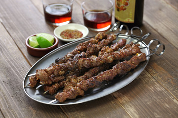 chinese spicy cumin lamb skewers, yang rou chuan
