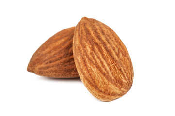 almonds on white