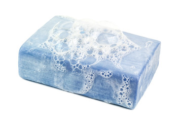 blue natural soap - obrazy, fototapety, plakaty