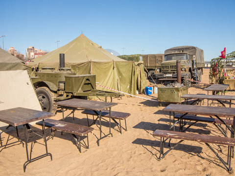 Military camp canteen