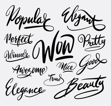 Wow popular hand written typography. Good use for logotype, symbol, cover label, product, brand, poster title or any graphic design you want. Easy to use or change color