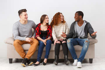 Coworking, business people in modern workspace