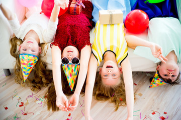 Girls celebrating birthday