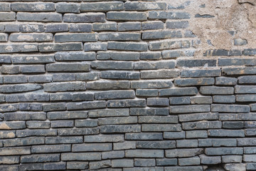 cracked concrete vintage wall background,old wall?Green brick wall