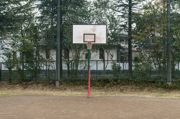 Outdoor basketball court
