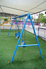 blue swing for kids