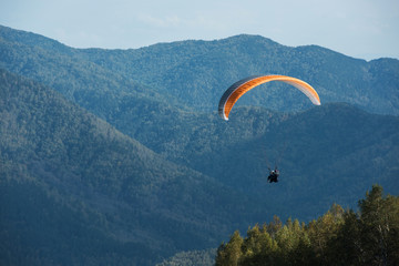 Paragliding in mountains
