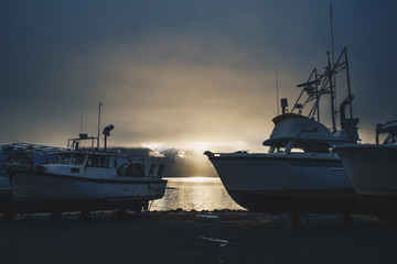 Fishing Boats at Sunrise, Haines Alaska