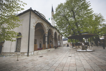 Fototapeta na wymiar View of the historic centre of Sarajevo - Bosnia and Herzegovina