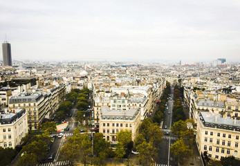 View of Paris from l'Arc de Triomphe