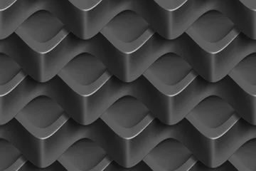 Light filtering roller blinds 3D Vector seamless abstract geometric 3d waves pattern