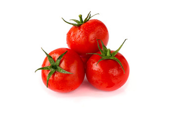 Tomatoes isolated on white