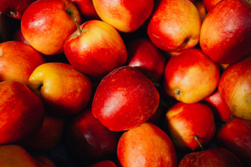 Fototapeta na wymiar apples close up at market