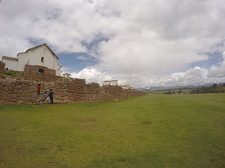 Fototapeta na wymiar Chinchero, Peru (Inca foundation for Catholic church)