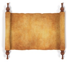 realistic 3d render of scroll