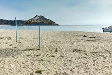 Amazing view of beach in Thassos island, East Macedonia and Thrace, Greece 
