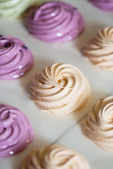 Delicious homemade sweetmarshmallow on a white background.