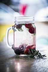 Glass of refreshing lemonade