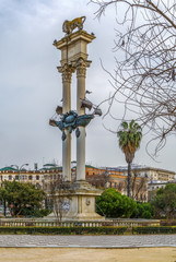 Fototapeta na wymiar Christopher Columbus Monument, Seville