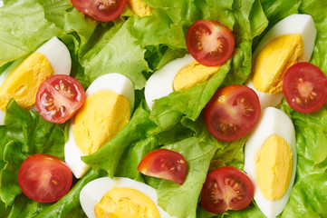 delicious salad in cafe