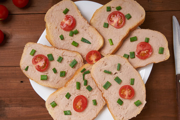 Obraz na płótnie Canvas sandwiches with pate