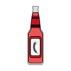 Fototapeta na wymiar color image bottle glass of refresh beverage vector illustration