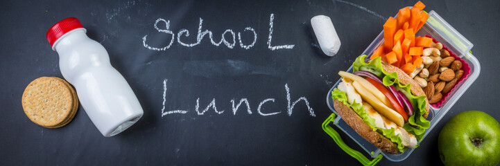Fresh healthy school lunch
