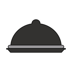 color image silhouette cloche food vector illustration