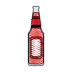 color crayon stripe image bottle glass of refresh beverage vector illustration