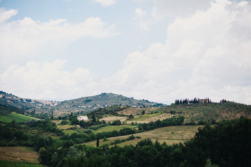 Fototapeta na wymiar Tuscan landscape - Italy - hills