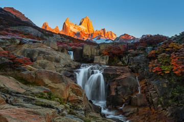 Fitz Roy mountain near El Chalten, in the Southern Patagonia, on the border between Argentina and...