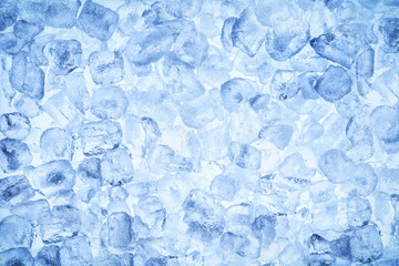 Blue cool ice cube frozen background
