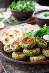 Chickpea falafel, national Arabic food