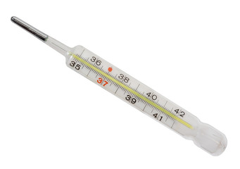 schönes altes quecksilber thermometer aus glas