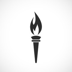 Torch flame vector icon