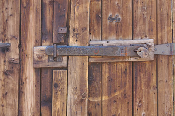 Wood door with lock